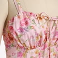 thumbnail image 4 of IBTOM CASTLE Women Floral Corset Dress Sleeveless Square Neck Spaghetti Straps Dress Boho Holiday Flowy Midi Bustier Sundress XL Pink Floral, 4 of 8