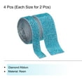 thumbnail image 3 of Unique Bargains 2 Roll 1 Yard 13.5/27mm Self Adhesive Crystal Rhinestone Ribbon for Crafts Project, Lake Blue, 3 of 5