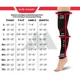 thumbnail image 4 of Mojo Compression Thigh High for Women and Men (3 Pairs) 20-30mmHg Black/Red, Small, 4 of 5