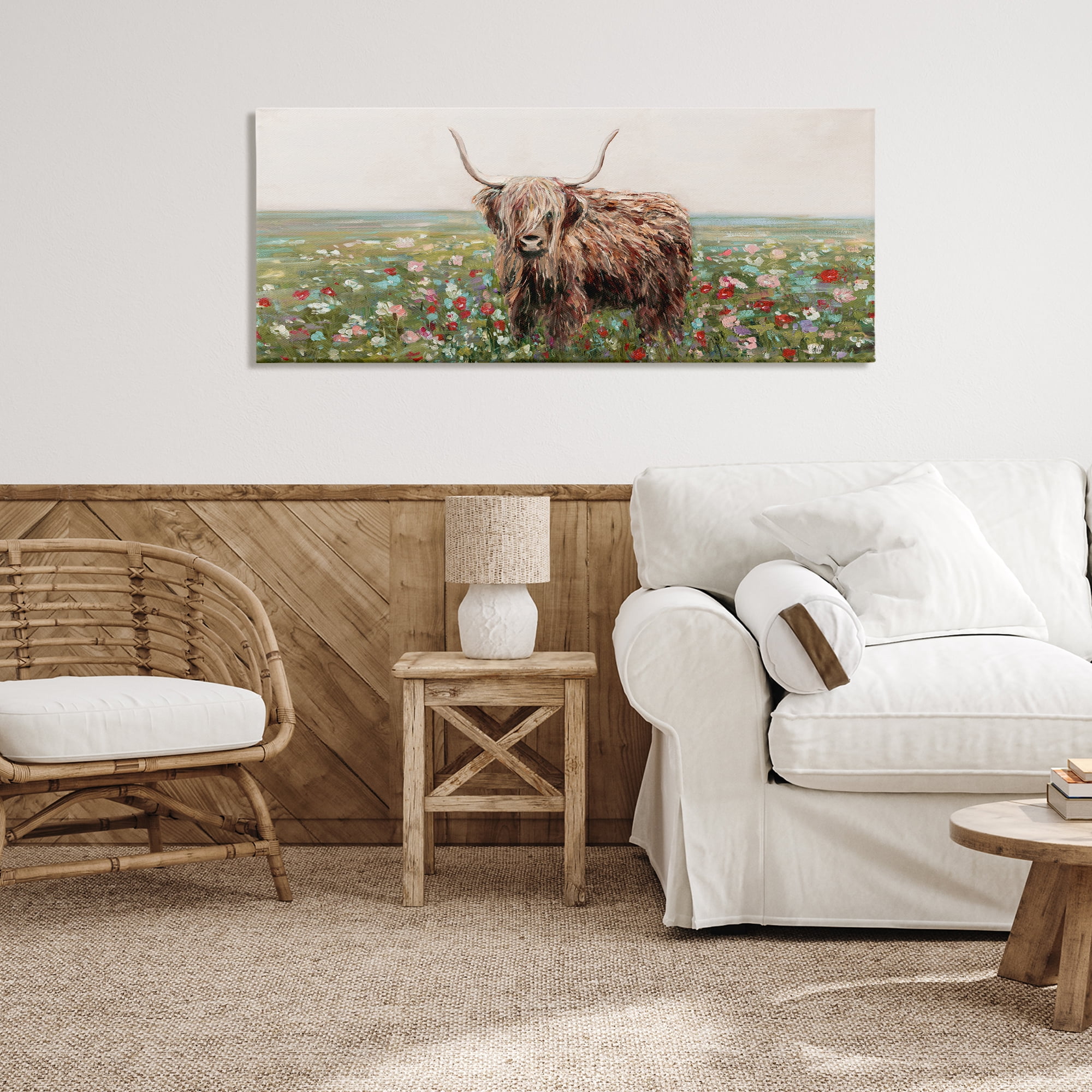Stupell Industries Grazing In Poppy Field Canvas Wall Art, design by Sally Swatland