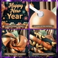 thumbnail image 3 of Gold Balloons Happy New Year Banner Gift Boxes New Year Display Fireworks Design Star Decorations Festive Backdrop for New Year Party Holiday Celebration Indoor Decoration, 3 of 8