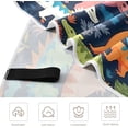 thumbnail image 3 of Coolnut Cute Cartoon Dinosaur Beach Towel Soft Absorbent Quick Dry Sand Free Lightweight Polyester Camping Towels for Beach Travel Swim 31x71 in Wash cloth, 3 of 7