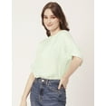thumbnail image 3 of Moomaya Solid Viscose Top For Women, Pastel Colors, Elbow Sleeve Summer Top, 3 of 8