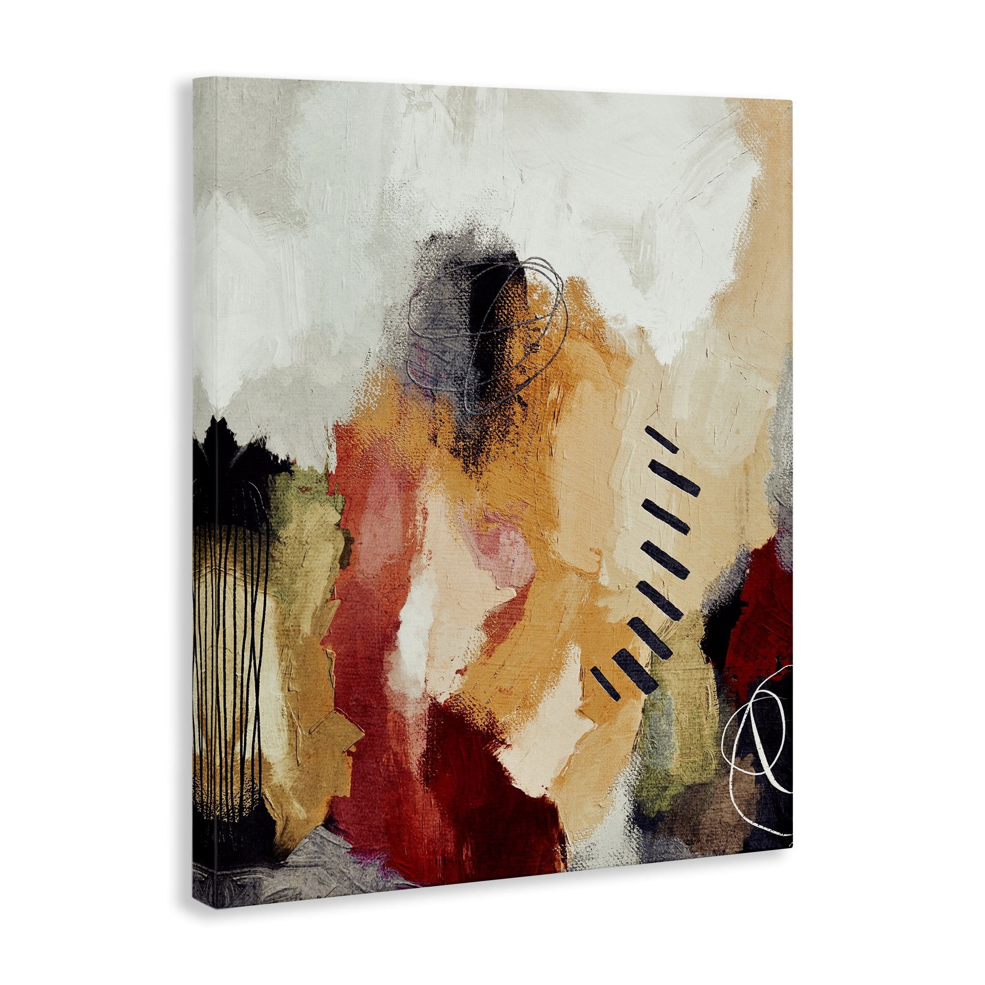 Stupell Industries Abstract Southwestern Pattern Abstract Painting Gallery Wrapped Canvas Art Print Wall Art, 36 x 48