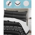 thumbnail image 4 of Black and White Geometric Twin XL Size Down Alternative Comforter,Lightweight Comforter Quilt Bedding Set with Pillow Shams Modern Abstract Art Aesthetics Bed Comforter Duvet Insert 68"x98", 4 of 7