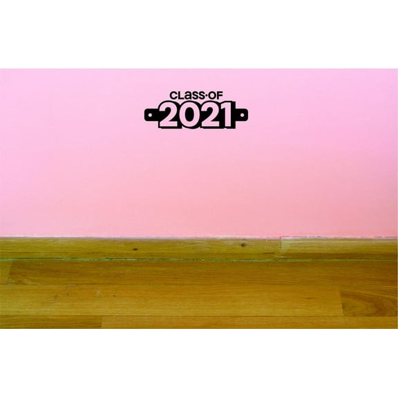 Custom Decals Class Of 2021 Wall Art Size: 20 X 40 Inches Color: Black