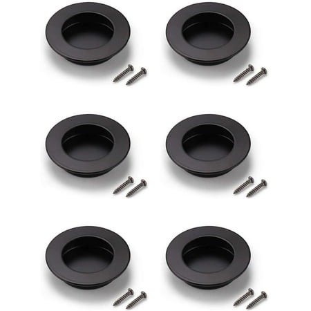 2 Pack Round Flush Door Pulls Stainless Steel Recessed Drawer Handles 3 5 Inch 65mm Diameter Black Sliding Barn Cabinet Canada Round Flush Door Pulls Stainless Steel, Round Recessed Closet Door Pulls