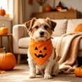 thumbnail image 2 of Halloween Dog Bandanas, Cute Ghost and Pumpkin Design, Halloween Pet Costume Accessories for Dogs and Cats Pumpkin, 2 of 6