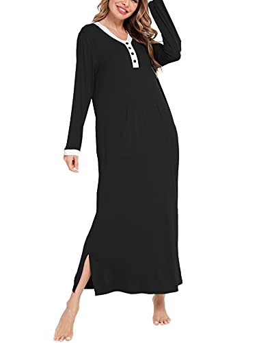 SWOMOG Women's Nightgown Long 