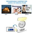 thumbnail image 5 of Technical Pro Portable Rechargeable Camping and Desk Fan with Solar Panel Charging, LED Work Light Torch Lantern, Super-Bright LED, and Multi-Speed Fan Controls, 5 of 6