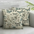 thumbnail image 3 of Nawypu Floral Spring Pillow Cover Gray Blue Minimalist Watercolor Herbs Floral Butterfly Throw Pillow Cover Spring Summer Modern Farmhouse Cushion Cover Decor for Couch Sofa Outdoor, 3 of 5
