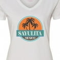 thumbnail image 4 of Inktastic Sayulita Mexico Vacation Souvenir Women's V-Neck T-Shirt, 4 of 5