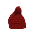 thumbnail image 2 of Gravity Threads Knit Pom Pom Beanie Hat - Red, 2 of 2