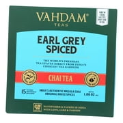 VAHDAM, Earl Grey Masala Chai Tea, Long Leaf Pyramid Tea Bags, 15 Count
