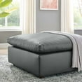 thumbnail image 7 of Modway Commix Down Filled Overstuffed Vegan Leather Ottoman in Gray, 7 of 7