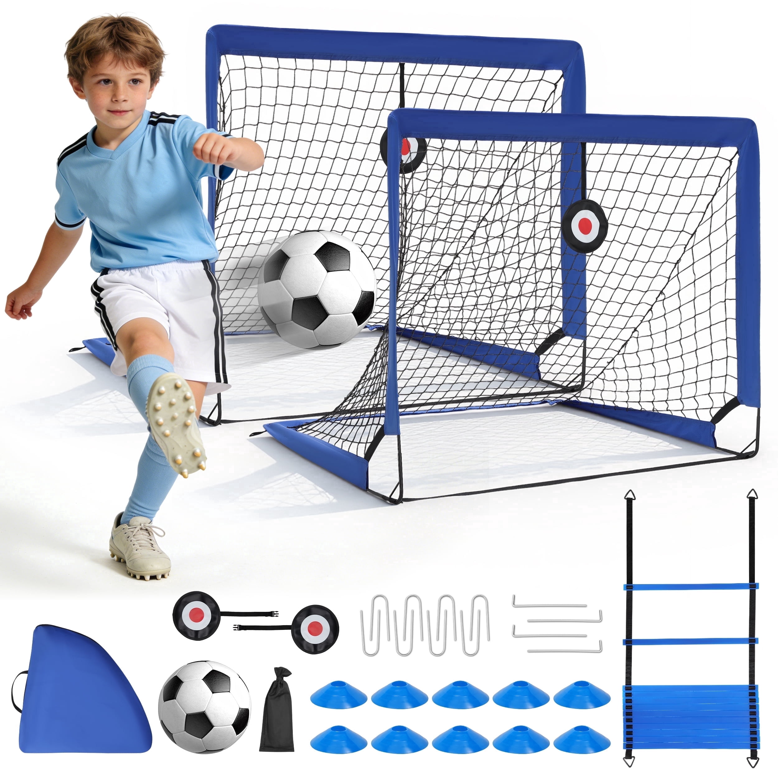SKLZ, Playmaker Pop-Up Soccer Goal, Set of Two, 2.5 ft across