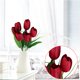 thumbnail image 4 of Ramo de flores de seda de tulipanes artificiales - Tallos de tulipán sintéticos para arreglos florales de boda, centros de mesa para la decoración de despachos en casa, de una sola pieza, 4 of 9