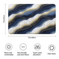 thumbnail image 3 of Blue White Gold Marble Pattern Bathroom Rugs Mat,Non Slip Microfiber Bathroom Rug,Rubber Backing,Soft Bathroom Mats for Bathroom Floor,Tub and Shower,17x27in(43x68cm), 3 of 5