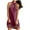 Wine, variant on IROINNID Women's Halter Dress Summer Casual Fashion Metal Hanging Neck Sleeveless Dress Prints Comfort Waist Dress