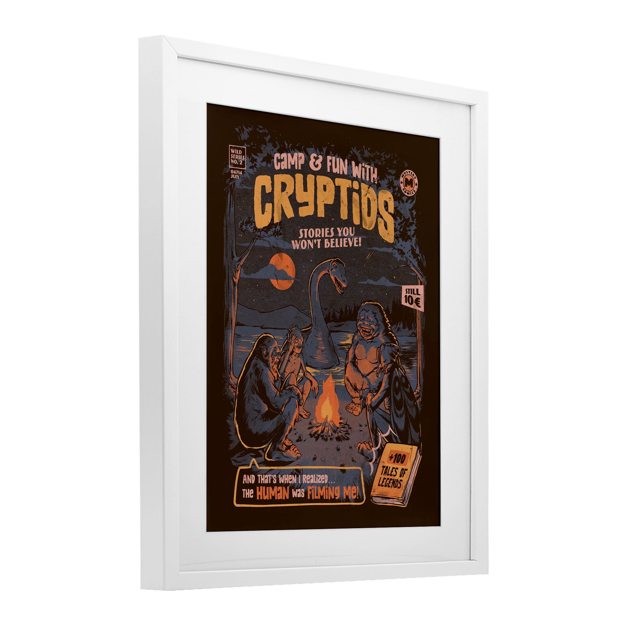 Stupell Industries Cryptid Camp Humor White Framed Print Under Glass, design by EduEly Designs