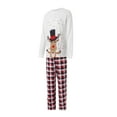 thumbnail image 4 of KOMOO Matching Christmas Pjs for Family Cartoon Deer Tops Plaid Pants Set Family Pajamas Sleepwear Nightwear, 4 of 9