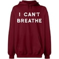thumbnail image 2 of OXI Hoodie Sweatshirt - I Can't Breathe, Basic Casual Hoodie for Men's and Women Fleece Hoodie Long Sleeve - Cardinal Red Large, 2 of 3