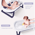 thumbnail image 4 of Collapsible Baby Bathtub for Newborn with Soft Floating Cushion,Foldable Baby Bathtub,Portable Travel Bathtub with Drain Hole, 4 of 10