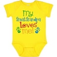 thumbnail image 3 of Inktastic My Great Grandpa Loves Me Boys or Girls Baby Bodysuit, 3 of 5