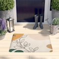 thumbnail image 2 of Orange Boho Plant Pattern Flannel Non Slip Door Rugs,Washable Door Mats Indoor,Decorative Door Mats,Dirt-Resistant and Absorbent Doormat for Entrance,Bedroom,Kitchen,Bathroom,31.5x17in(80x43cm), 2 of 4