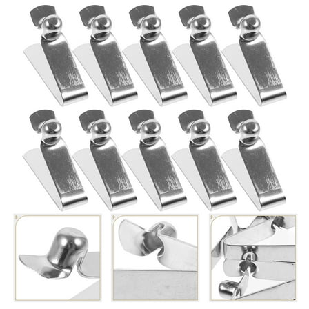 Niceauty 20Pcs Spring Clips Fasteners Nickel Plated Clips for Tent Poles Positioning