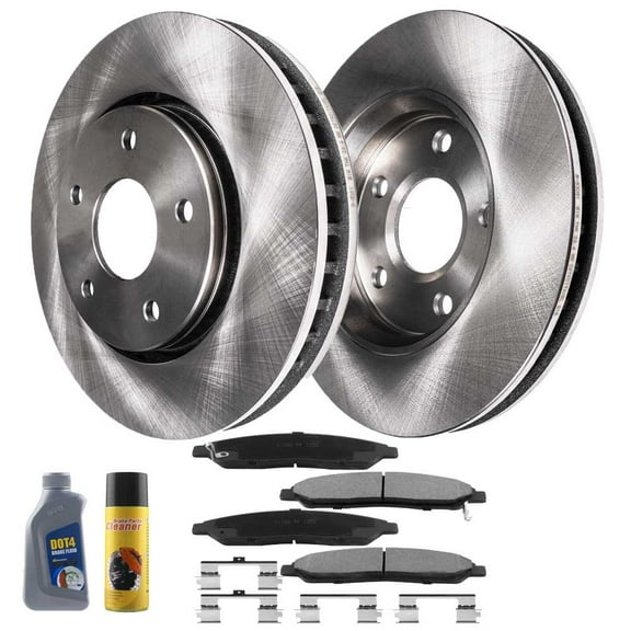 MotorbyMotor Rotors 330mm Front Disc Rotors & Ceramic Brake Pads Including CLEANER DOT4 FLUID Replacement for 2009-2015 Honda Pilot, 2007-2013 Acura MDX, 2014-2020 Acura RLX, 2010-2013 Acura ZDX