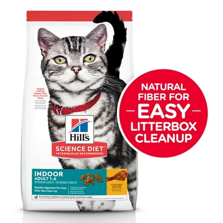 Hill's Science Diet (Spend $20,Get $5) Adult Indoor Chicken Recipe Dry Cat Food, 15.5 lb bag-See description for rebate (Best Cat Food For Hairballs Review)