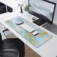 thumbnail image 2 of Gold and Blue Marble LinesLine Theme&nbsp;desk Mouse Padwaterproofno Slip&nbsp;for Office Home Work GamingmousepadRubber Base Mousepad with Stitched Edges 31.5x11.8inches, 2 of 7
