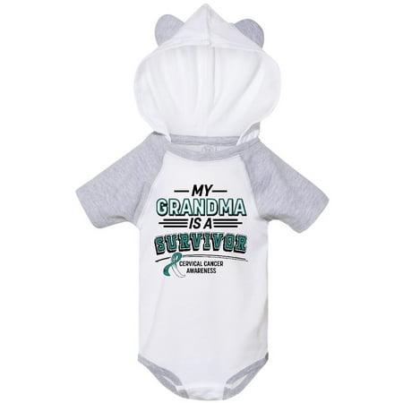 

Inktastic My Grandma is a Survivor Cervical Cancer Awareness Gift Baby Boy or Baby Girl Bodysuit