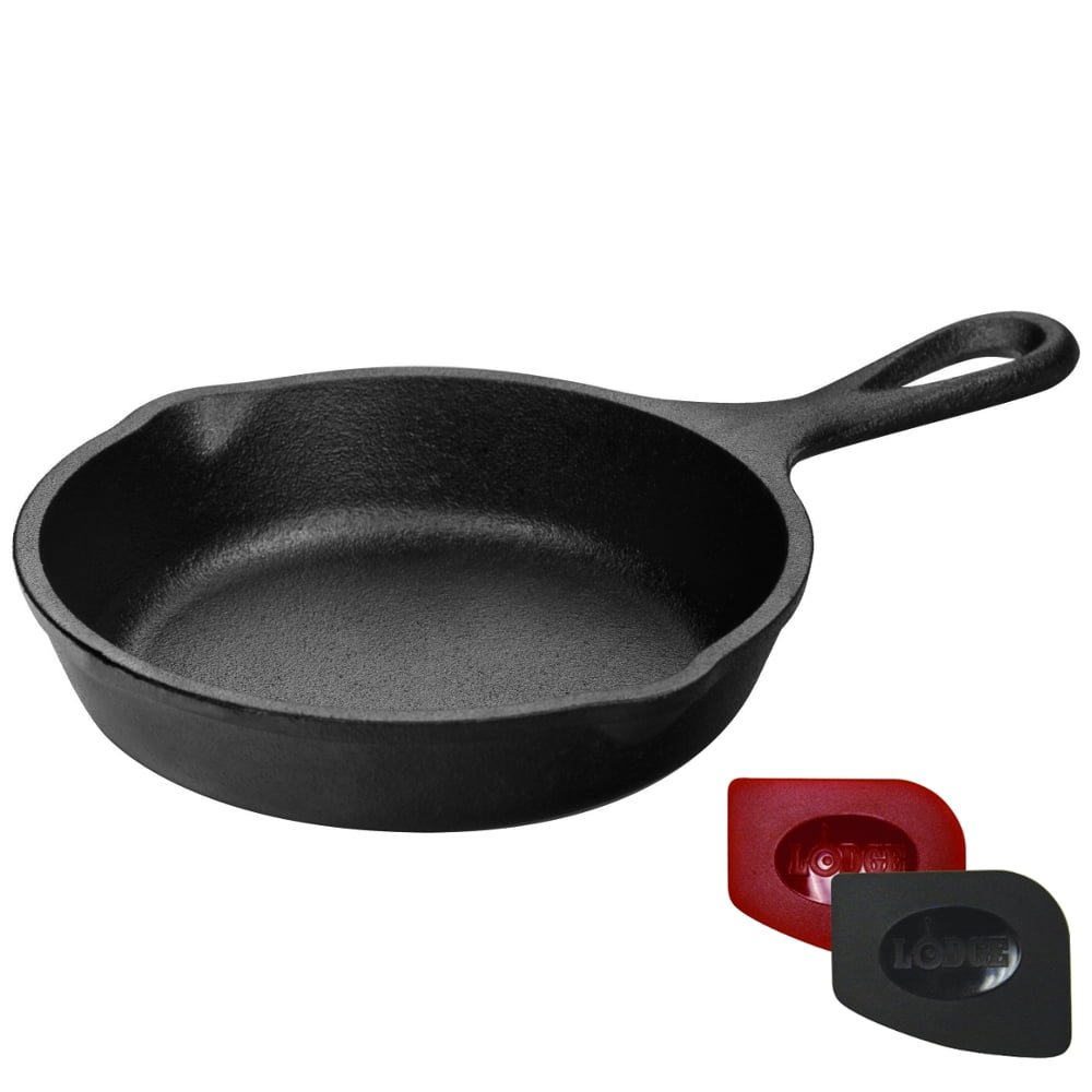 Lodge Logic 9 Inch Cast Iron Skillet with 2 Polycarbonate Pan Scrapers