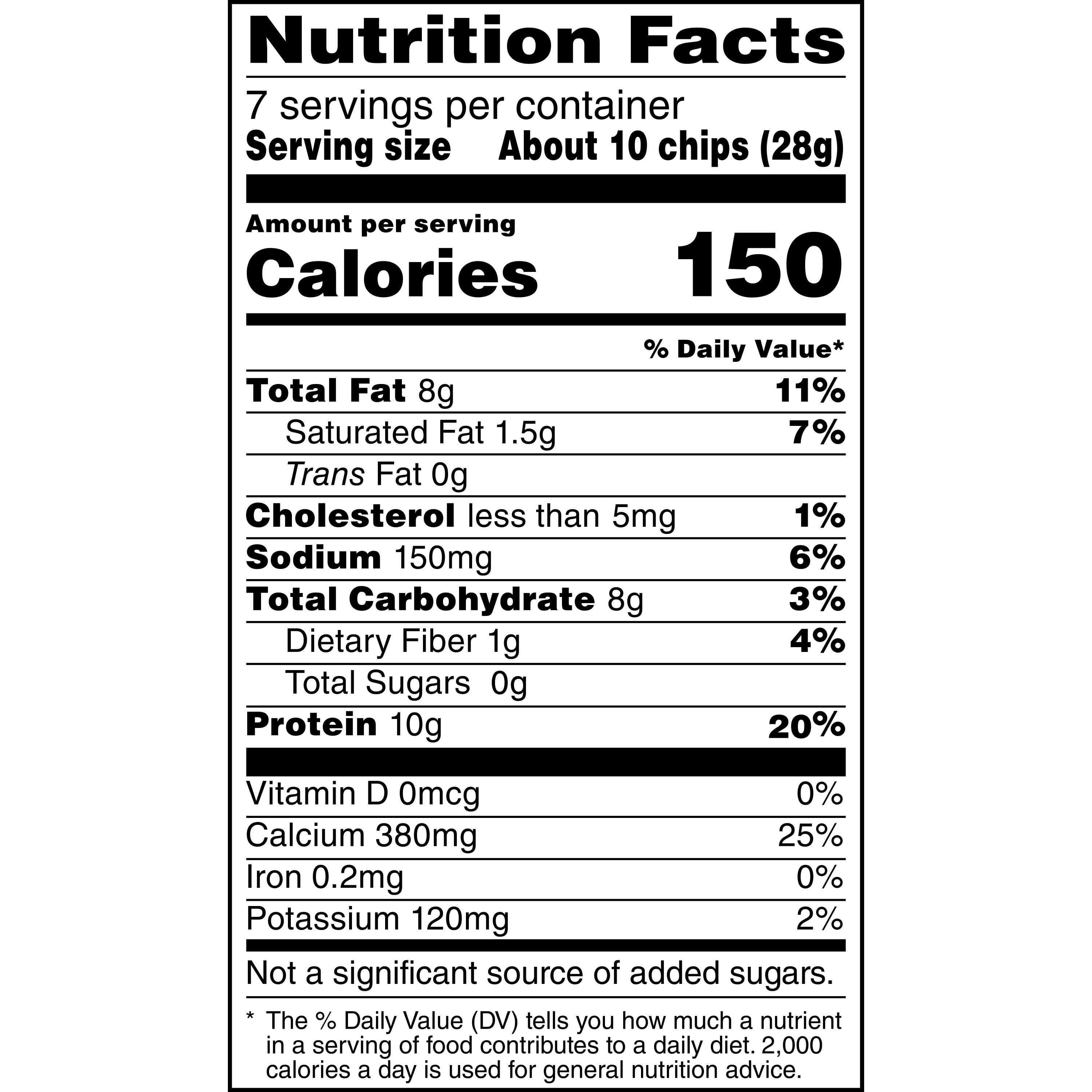 Doritos Protein Nacho Cheese Tortilla Chips Bag, 7 oz