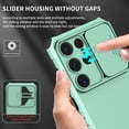 thumbnail image 3 of Decase for Samsung Galaxy S25 Ultra Case with Slide Cover, Silicone TPU Bumper Tough PC Cover with Kickstand, Military Shockproof Protective Phone Case for Samsung S25 Ultra,Lightblue, 3 of 10