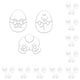 thumbnail image 1 of Injueey Molde en relieve para galletas, lavable, seguro, lindos dibujos animados, moldes de Pascua para interiores, hogar, fiesta familiar, 3 piezas de huevo 10piezas, 1 of 6
