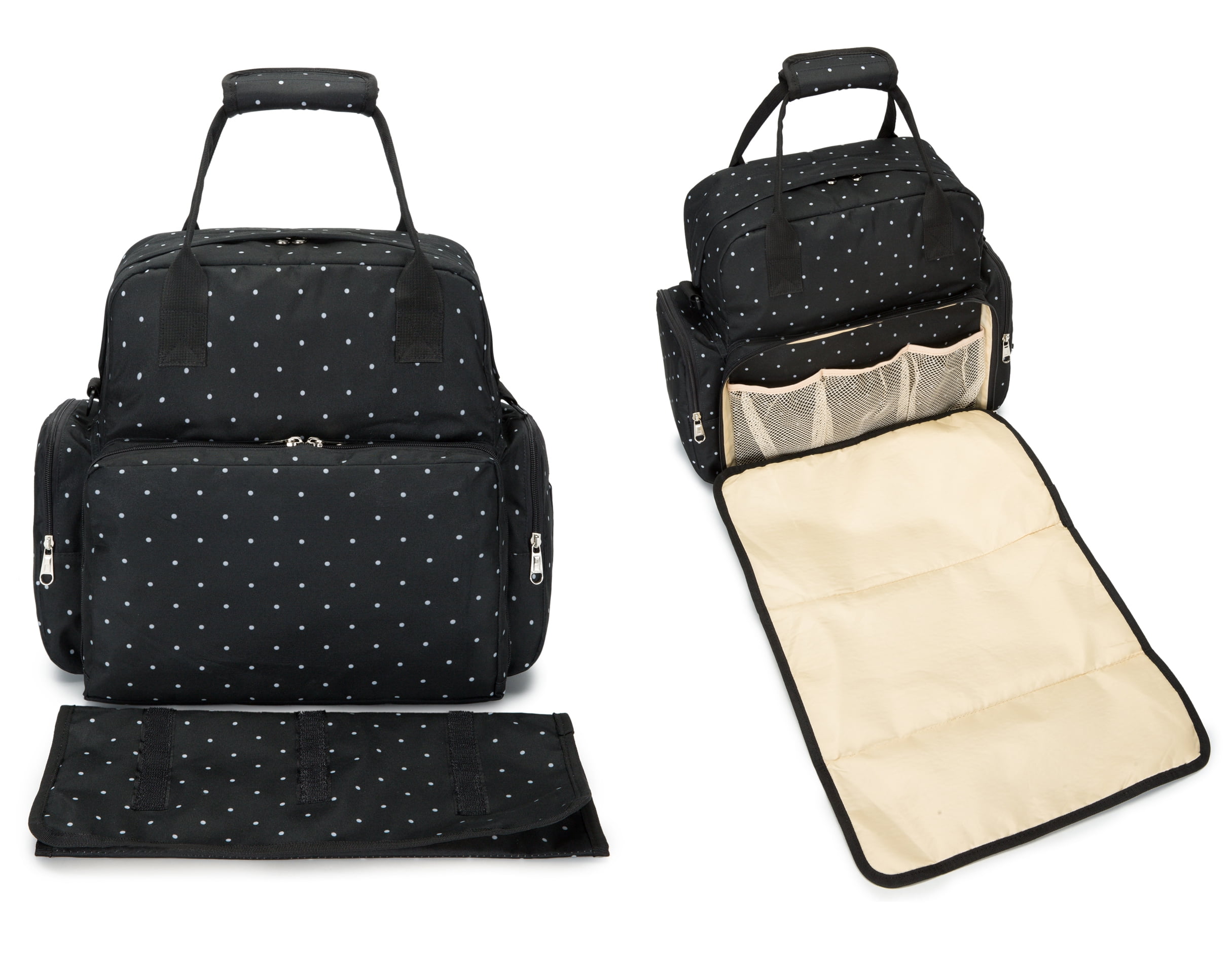 diaper bag with changing pad attached