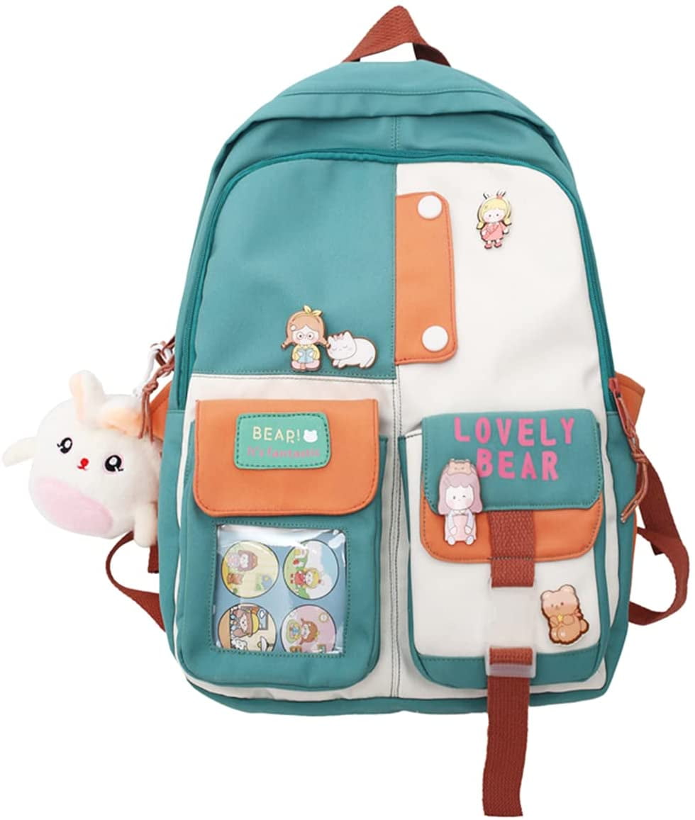 Kawaii Backpack With Kawaii Pin And Accessories Backpack Cute Aesthetic