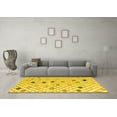 thumbnail image 3 of Ahgly Company Indoor Square Solid Yellow Modern Area Rugs, 4' Square, 3 of 4
