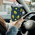 thumbnail image 6 of Daiia Avocado in Space Printed 20oz Insulated Coffee Cup with Straw Topper, Fully Spill Proof Travel Coffee Mug, Stainless Steel Tumbler for Work Home Outdoor Car-Without Straw, 6 of 8