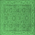 thumbnail image 1 of Ahgly Company Indoor Square Oriental Emerald Green Traditional Area Rugs, 4' Square, 1 of 4