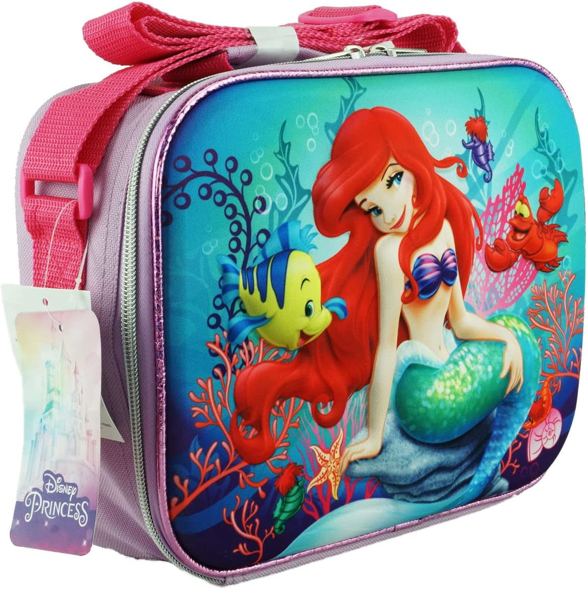 Disney Princess the Ariel Little Mermaid 3D EVA Molded Insulated Lunch