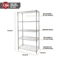 thumbnail image 3 of Hyper Tough 5-Tier Wire Storage Shelves, 36"W x 16"D x 72"H, 1750 lb Load Capacity, Chrome, 3 of 10