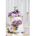 thumbnail image 4 of Piklado Caja Combinada De Flores Artificiales, Juego De Flores Artificiales, Hojas Sueltas Y Tallos, Ramo De Centro De Boda, Novia, Boda, Baby Shower (Lavanda Y Morado Oscuro), 4 of 5
