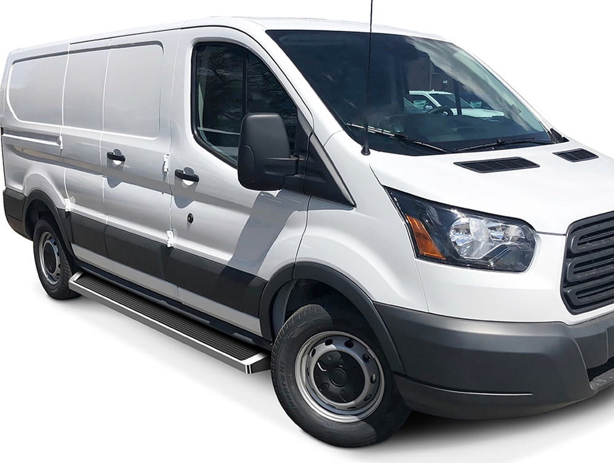 APS Running Boards 6 inches Silver Compatible with Ford Transit 2015-2025 Full Size Van 3-Door (Exclude 2022-2025 E-Transit) (Nerf Bars Side Steps Side Bars)