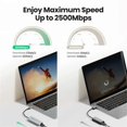 thumbnail image 5 of Adaptateur Réseau USB 2500Mbps Adaptateur Ethernet 2.5Gbps Gigabit Lan USB C vers RJ45 Carte Réseau pour Ordinateur Portable USB 3.0, 5 of 5