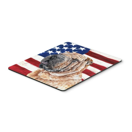 Shar Pei with American Flag USA Mouse Pad, Hot Pad or Trivet SC9623MP