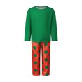 thumbnail image 2 of AIGUR Family Matching Christmas Pajamas Set Long Sleeve Tops with Dot Print Pants, 2 of 10